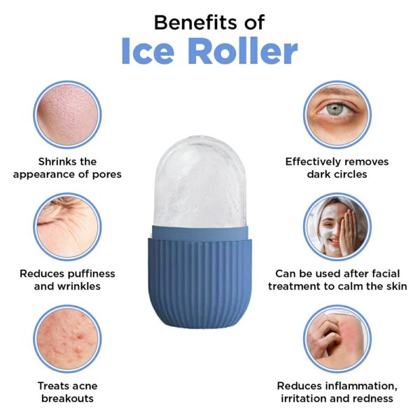 Ice Roller For Face, Beauty Facial Massage Ice Roller, Glow Cube Ice Roller for Face, Skin Care Tools for Eye Wrinkles, Acne Puffiness Relief