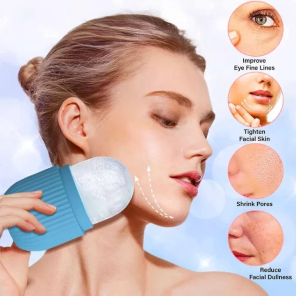 Ice Roller For Face, Beauty Facial Massage Ice Roller, Glow Cube Ice Roller for Face, Skin Care Tools for Eye Wrinkles, Acne Puffiness Relief