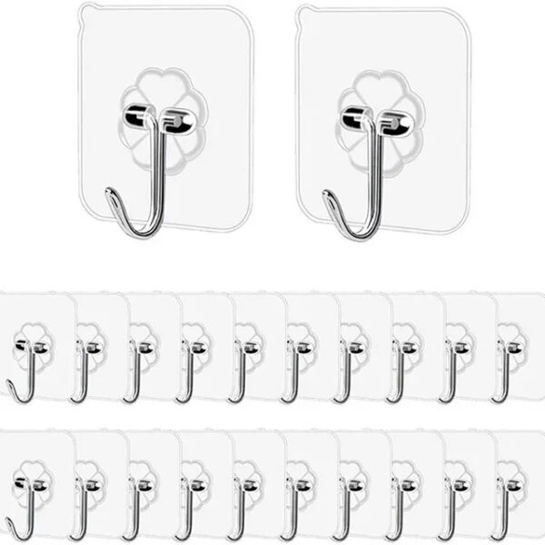 12 Pcs Self-Adhesive Wall Hook